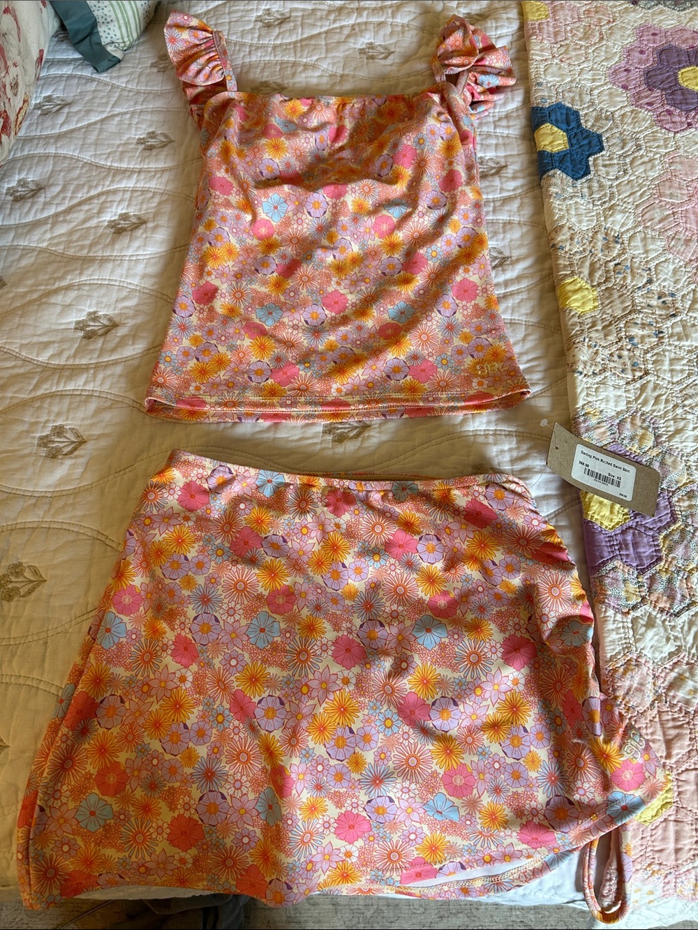 Albion Fit ditsy floral swim suit